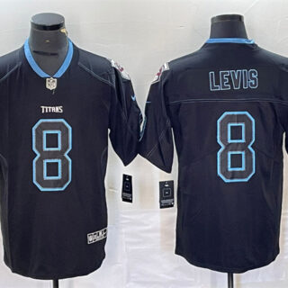 Men's Tennessee Titans #8 Will Levis Navy 2018 Lights Out Color Rush Limited Stitched Jersey