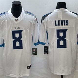 Men's Tennessee Titans #8 Will Levis White Vapor Untouchable Stitched Jersey
