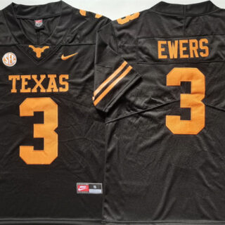 Men's Tennessee Vols #3 Quinn Ewers Black Stitched Jersey