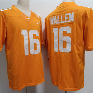 Men's Tennessee Volunteers #16 Morgan Wallen Orange Stitched Jersey