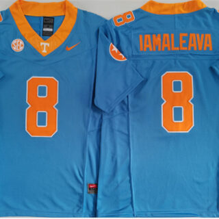 Men's Tennessee Volunteers #8 Nico Iamaleava Blue F.U.S.E. Stitched Jersey
