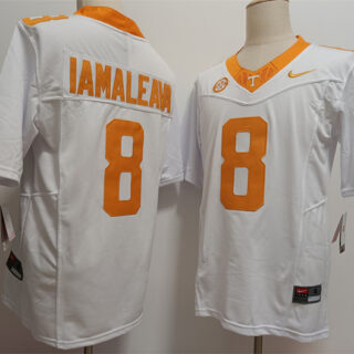 Men's Tennessee Volunteers #8 Nico Iamaleava White F.U.S.E Stitched Jersey