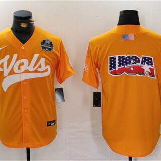 Men's Tennessee Volunteers Orange Team Big Logo With Patch Stitched Jersey
