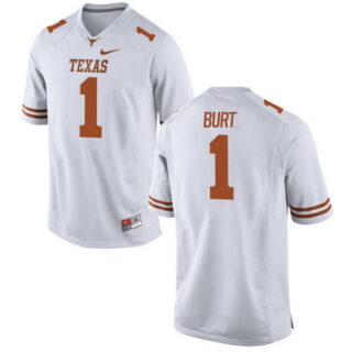 Men's Texas Longhorns 1 John Burt White Nike College Jersey