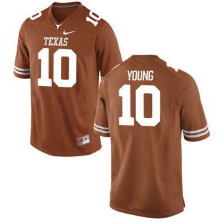 Men's Texas Longhorns 10 Vince Young Orange Nike College Jersey