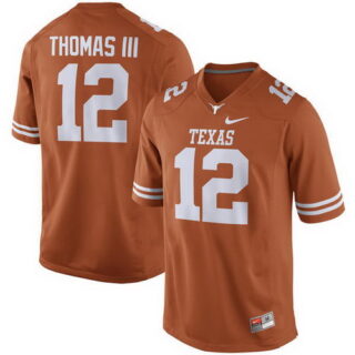 Men's Texas Longhorns 12 Earl Thomas III Orange Nike College Jersey