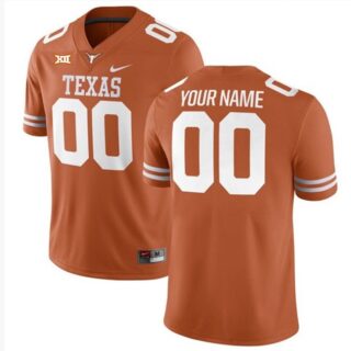 Men's Texas Longhorns Active Player Custom Orange Stitched Jersey