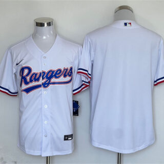 Men's Texas Rangers Blank White Cool Base Stitched Baseball Jersey