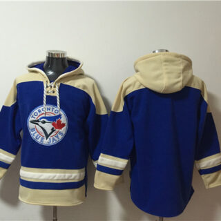 Men's Toronto Blue Jays Blank Royal Ageless Must-Have Lace-Up Pullover Hoodie