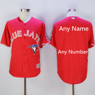 Men's Toronto Blue Jays Red Customized Cool Base Jersey
