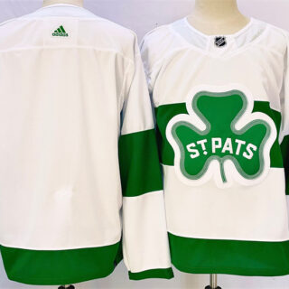 Men's Toronto Maple Leafs White Blank St Patricks Authentic Jersey