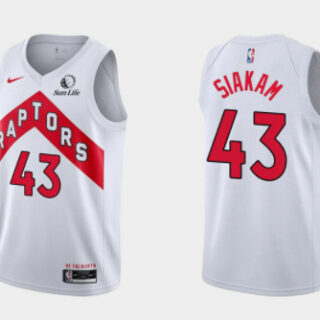 Men's Toronto Raptors #43 Pascal Siakam 2020 21 White Swingman Stitched Basketball Jersey