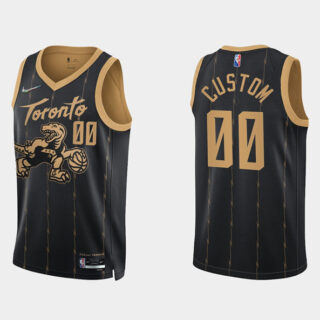 Men's Toronto Raptors Active Player Custom 2021 22 City Edition Black 75th Anniversary Swingman Stitched Basketball Jersey