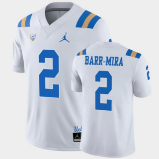 Men's UCLA Bruins #2 Nicholas Barr-Mira White Game Stitched Jersey