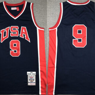 Men's USA Basketball #9 Vince Carter Navy Stitched Jersey