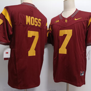 Men's USC Trojans #7 Miller Moss 2023 F.U.S.E. Red Stitched Jersey
