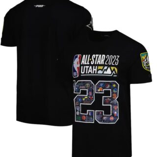 Men's Unisex Pro Standard Black 2023 NBA All-Star Game Chenille T-Shirt