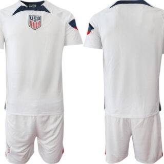 Men's United States Blank White Home Soccer Jersey Suit
