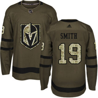 Men's Vegas Golden Knights #19 Reilly Smith Adidas Green Authentic Salute To Service NHL Jersey