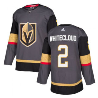 Men's Vegas Golden Knights #2 Zach Whitecloud Gray Stitched Jersey