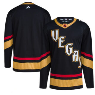 Men's Vegas Golden Knights Blank Black 2022-23 Reverse Retro Stitched Jersey
