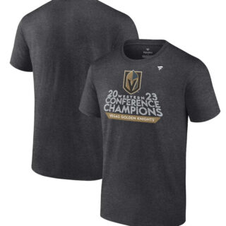 Men's Vegas Golden Knights Heather Charcoal 2023 Western Conference Champions Locker Room T-Shirt