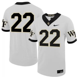 Men's Wake Forest Demon Deacons #22 White Stitched Football Jersey