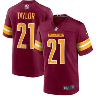 Men's Washington Commanders #21 Sean Taylor 2022 Burgundy Game Stitched Jersey