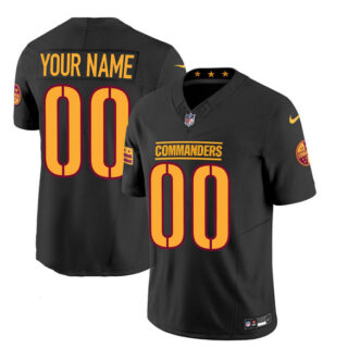 Men's Washington Commanders Active Player Custom Black 2023 F.U.S.E. Vapor Limited Stitched Football Jersey