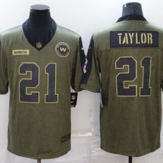 Men's Washington Football Team #21 Sean Taylor Nike Olive 2021 Salute To Service Limited Player Jersey
