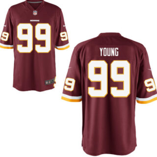 Men's Washington Redskins #99 Chase Young Burgundy 2020 NFL Draft First Round Pick Red vapor Limited Jersey