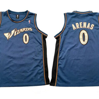 Men's Washington Wizards #0 Gilbert Arenas Blue Stitched Basketball Jersey