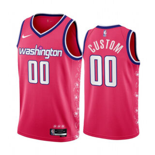 Men's Washington Wizards Active Player Custom 2022-23 Pink Cherry Blossom City Edition Limited Stitched Basketball Jersey