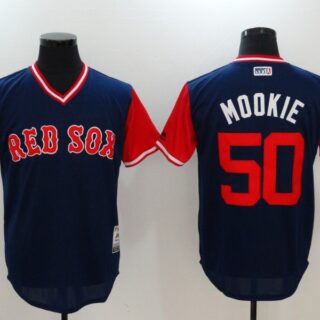 Men Boston Red Sox 50 Mookie Blue Game Legend Edition MLB Jersey