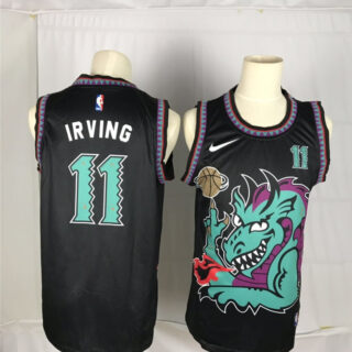 Men Brooklyn Nets 11 Irving Black dragon Nike 2021 Nike NBA Jersey