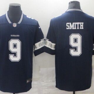 Men Dallas Cowboys 9 Smith Blue Nike Vapor Untouchable Limited 2021 NFL Jersey