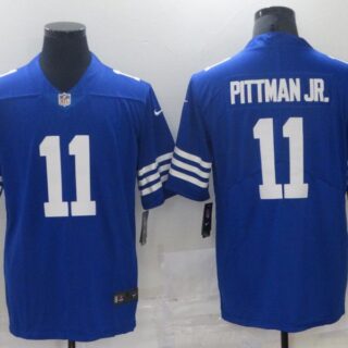 Men Indianapolis Colts 11 Pittman jr Blue Nike Vapor Untouchable Limited 2021 NFL Jersey