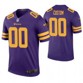Men Minnesota Vikings Custom Purple Color Rush Legend Jersey