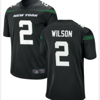 Men New York Jets #2 Zach Wilson Jersey Black 2021 Game Football