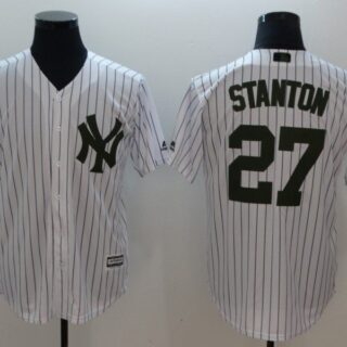 Men New York Yankees 27 Stanton White Game 2021 MLB Jersey