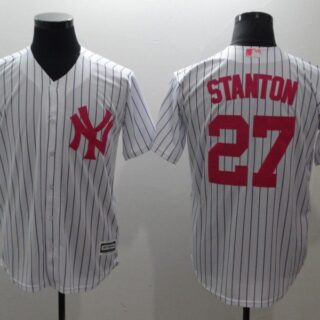Men New York Yankees 27 Stanton White red Game 2021 MLB Jersey