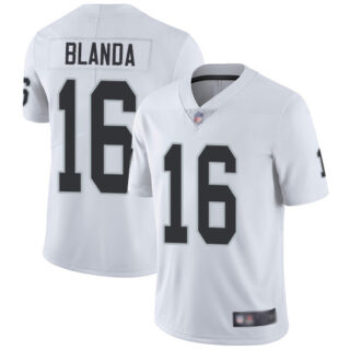 Men Oakland Raiders #16 George Blanda White Vapor Untouchable Limited Jersey