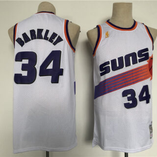 Men Phoenix Suns 34 Barkley White Throwback 2021 NBA Jersey