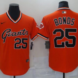 Men San Francisco Giants 25 Bonds Orange Game Nike 2021 MLB Jersey
