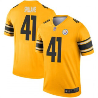 Men Steelers #41 Robert Spillane Vapor Limited Gold rush Jerseys