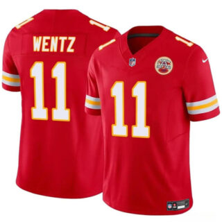 Men's Kansas City Chiefs #11 Carson Wentz Red 2023 F.U.S.E Vapor Untouchable Limited Stitched Football Jersey