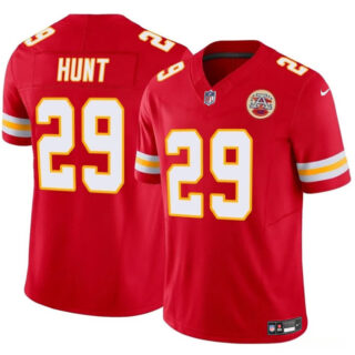 Men's Kansas City Chiefs #29 Kareem Hunt Red 2024 F.U.S.E Vapor Untouchable Limited Stitched Football Jersey