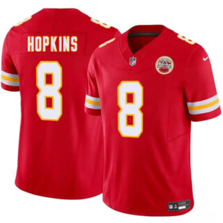 Men's Kansas City Chiefs #8 DeAndre Hopkins Red 2024 F.U.S.E. Vapor Untouchable Limited Stitched Football Jersey