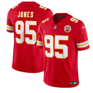 Men's Kansas City Chiefs #95 Chris Jones Red 2024 F.U.S.E Vapor Untouchable Limited Stitched Football Jersey