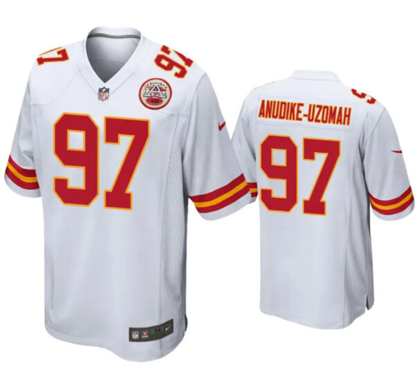 Men's Kansas City Chiefs #97 Felix Anudike-Uzomah White Limited Stitched Football Game Jersey